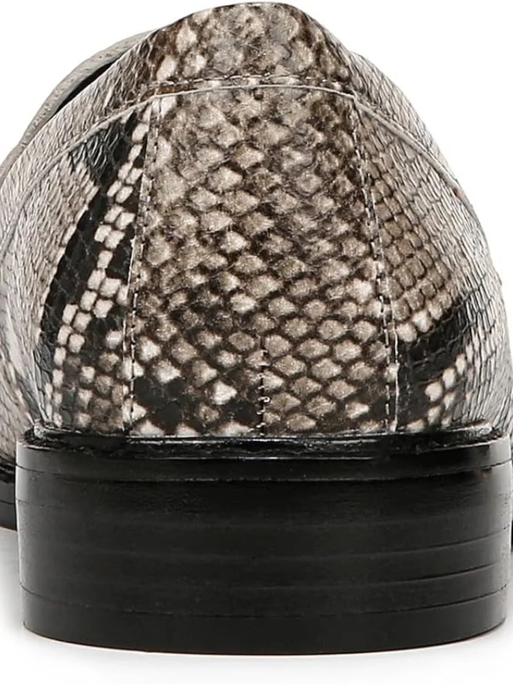 Franco Sarto Snake-Print Tassel Loafers in Neutral Brown and Black - Picture 4 of 5